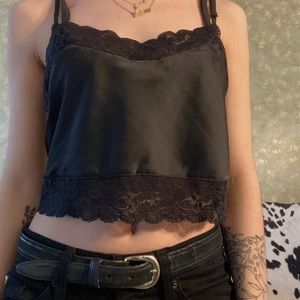 Brandy Melville silk lace tank